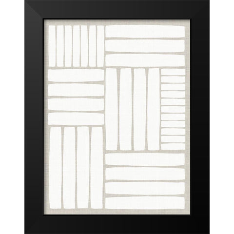 Free Rhythm Black Modern Wood Framed Art Print by PI Studio