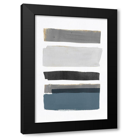 Striped TogetherÂ  Black Modern Wood Framed Art Print with Double Matting by PI Studio