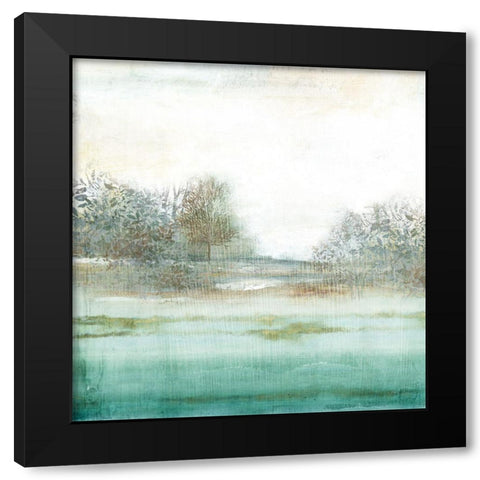 Azure Dreamland I  Black Modern Wood Framed Art Print with Double Matting by PI Studio