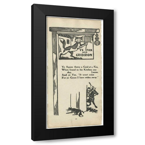 Fox Black Modern Wood Framed Art Print with Double Matting by PI Collection