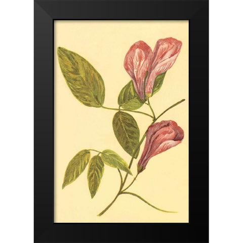 Butterfly Pea Black Modern Wood Framed Art Print by PI Collection