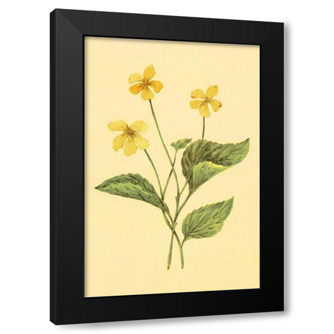 Yellow Violet Black Modern Wood Framed Art Print with Double Matting by PI Collection