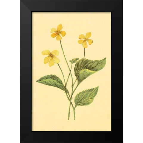 Yellow Violet Black Modern Wood Framed Art Print by PI Collection