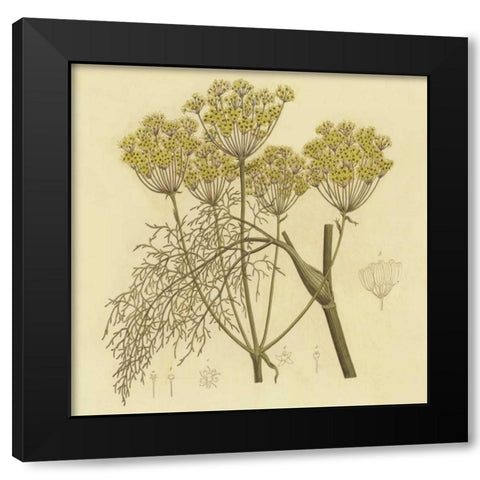 Yellow Weeds Black Modern Wood Framed Art Print by PI Collection