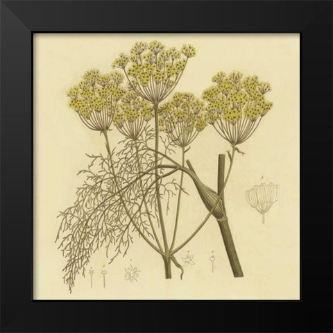 Yellow Weeds Black Modern Wood Framed Art Print by PI Collection