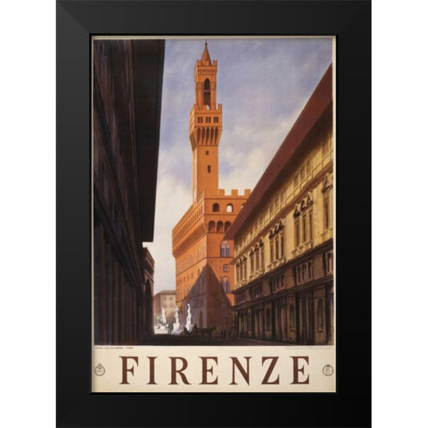 Firenze Black Modern Wood Framed Art Print by PI Collection