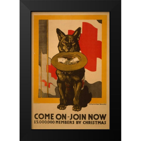 Join Now Black Modern Wood Framed Art Print by PI Collection