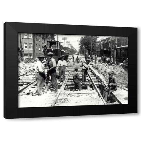 Dundas and Ossington Black Modern Wood Framed Art Print with Double Matting by PI Collection
