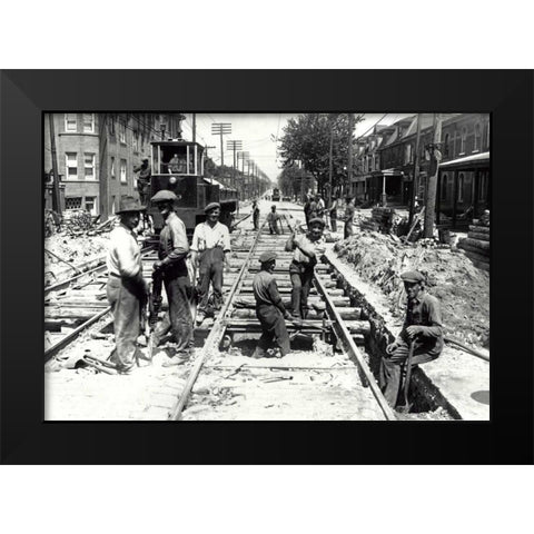 Dundas and Ossington Black Modern Wood Framed Art Print by PI Collection