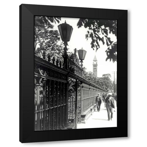 Walking Black Modern Wood Framed Art Print with Double Matting by PI Collection