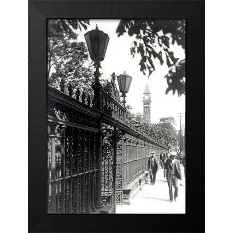 Walking Black Modern Wood Framed Art Print by PI Collection