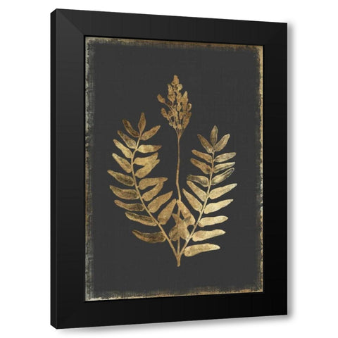 Flowering Fern Black Modern Wood Framed Art Print with Double Matting by PI Collection