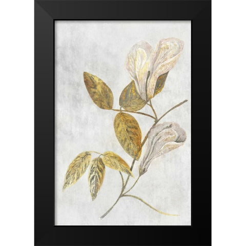 Butterfly Pea Black Modern Wood Framed Art Print by PI Collection