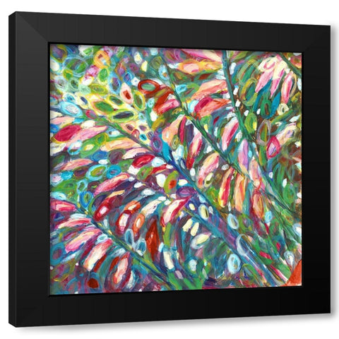 Colorful Bluebells Black Modern Wood Framed Art Print with Double Matting by Kelly, Rea