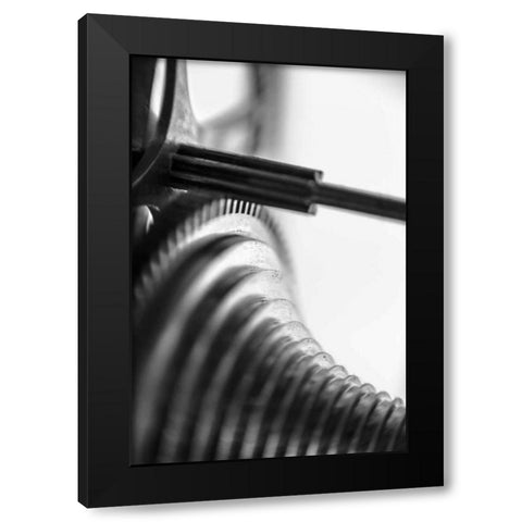 Gears II Black Modern Wood Framed Art Print by Rick Cotter
