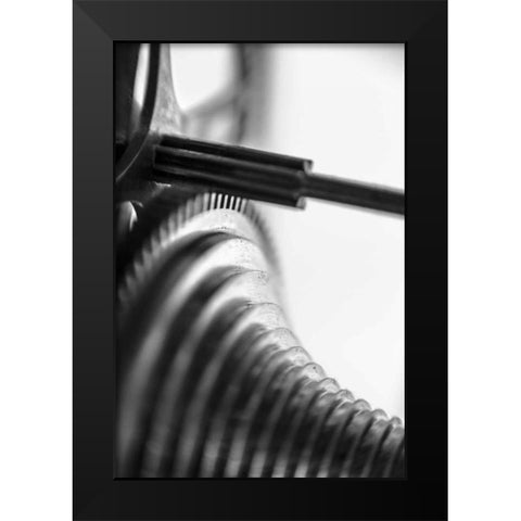 Gears II Black Modern Wood Framed Art Print by Rick Cotter