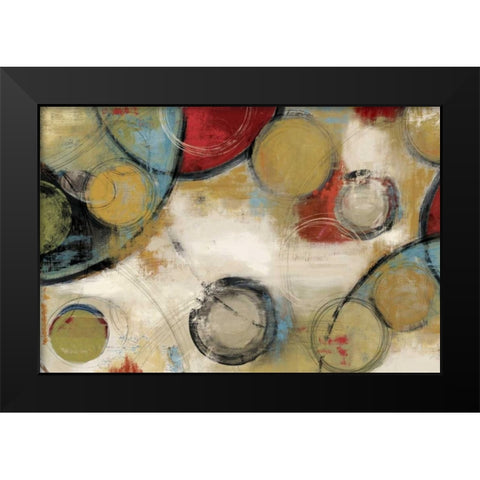 Elements Black Modern Wood Framed Art Print by Reeves, Tom