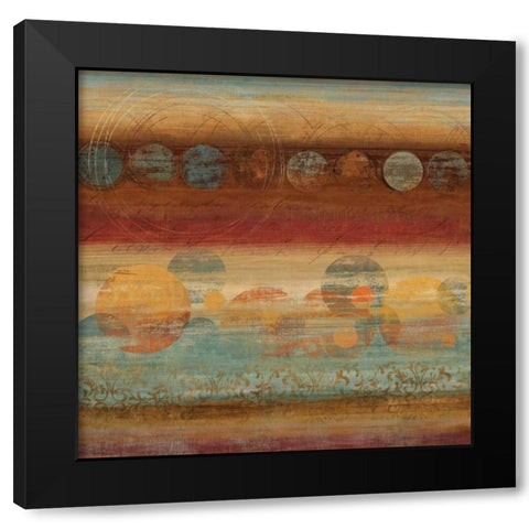Pattern Play II Black Modern Wood Framed Art Print by Reeves, Tom