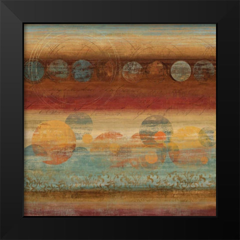 Pattern Play II Black Modern Wood Framed Art Print by Reeves, Tom