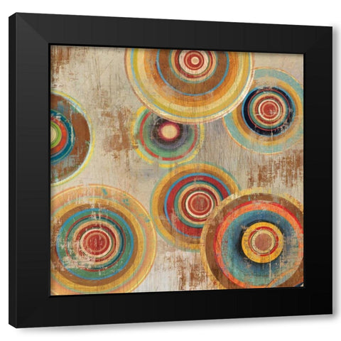 Living Colours I Black Modern Wood Framed Art Print by Reeves, Tom