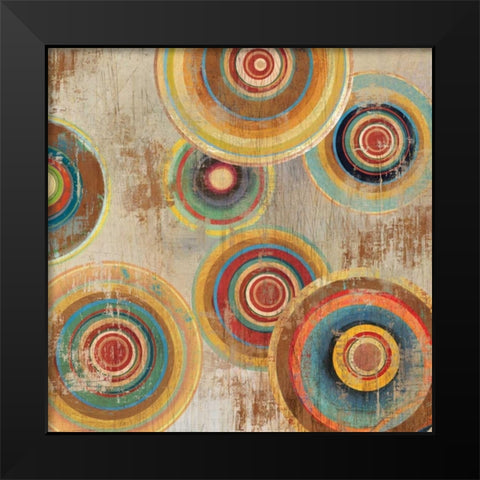 Living Colours I Black Modern Wood Framed Art Print by Reeves, Tom