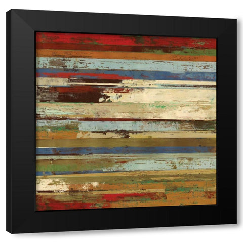 Worn Black Modern Wood Framed Art Print by Reeves, Tom