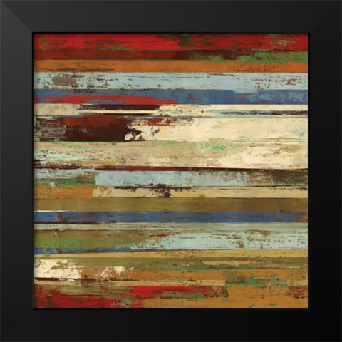 Worn Black Modern Wood Framed Art Print by Reeves, Tom