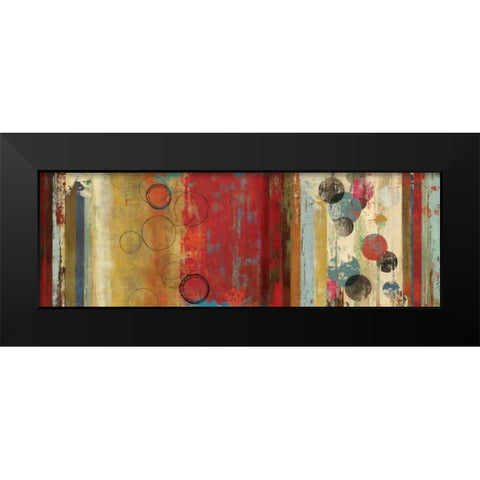 Field of Red Abstract  Black Modern Wood Framed Art Print by Reeves, Tom
