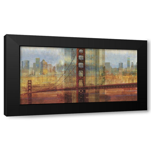 Connecting Us Black Modern Wood Framed Art Print with Double Matting by Reeves, Tom