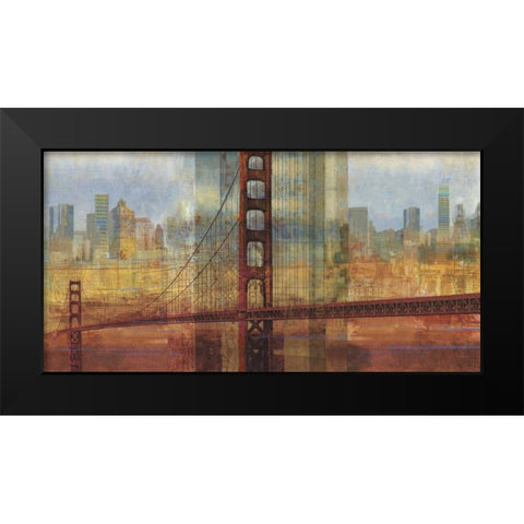 Connecting Us Black Modern Wood Framed Art Print by Reeves, Tom
