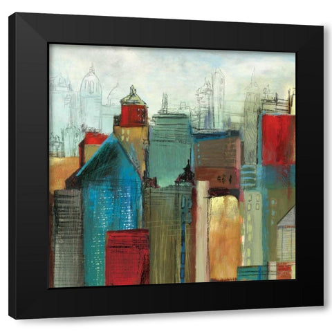Sunlight City I Black Modern Wood Framed Art Print by Reeves, Tom