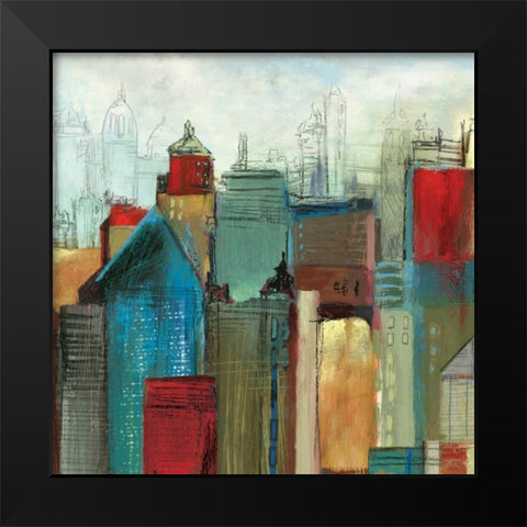 Sunlight City I Black Modern Wood Framed Art Print by Reeves, Tom