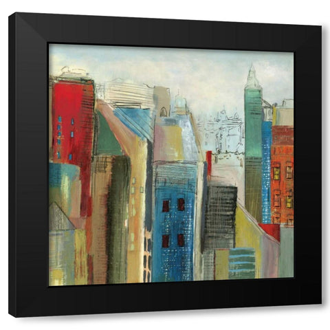 Sunlight City II Black Modern Wood Framed Art Print with Double Matting by Reeves, Tom