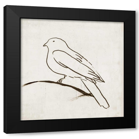 Bird I Black Modern Wood Framed Art Print with Double Matting by Reeves, Tom