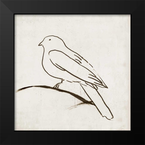 Bird I Black Modern Wood Framed Art Print by Reeves, Tom