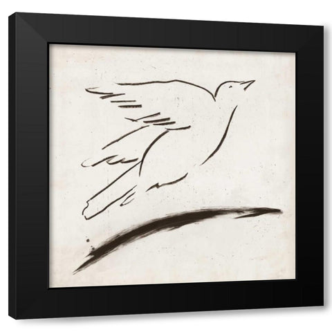 Bird II Black Modern Wood Framed Art Print by Reeves, Tom