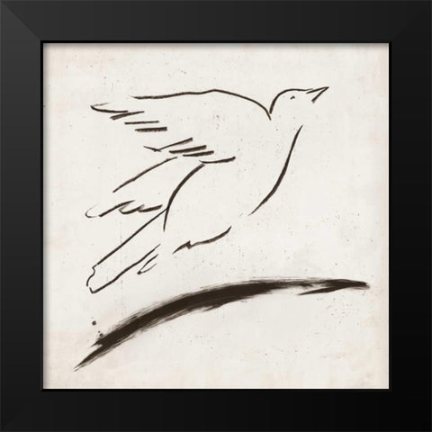 Bird II Black Modern Wood Framed Art Print by Reeves, Tom