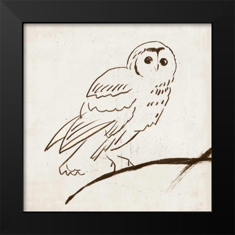 Owl II Black Modern Wood Framed Art Print by Reeves, Tom