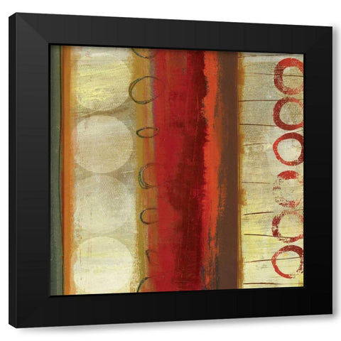 Oasis Circles II Black Modern Wood Framed Art Print with Double Matting by Reeves, Tom