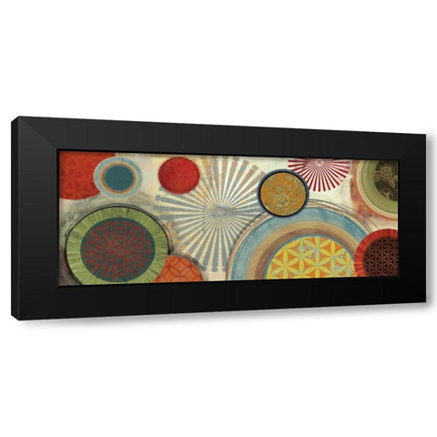 Commotion II - Mini Black Modern Wood Framed Art Print with Double Matting by Reeves, Tom