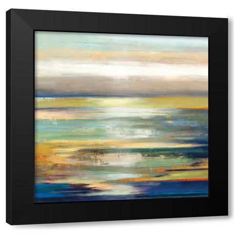 Evening Tide Black Modern Wood Framed Art Print with Double Matting by Reeves, Tom