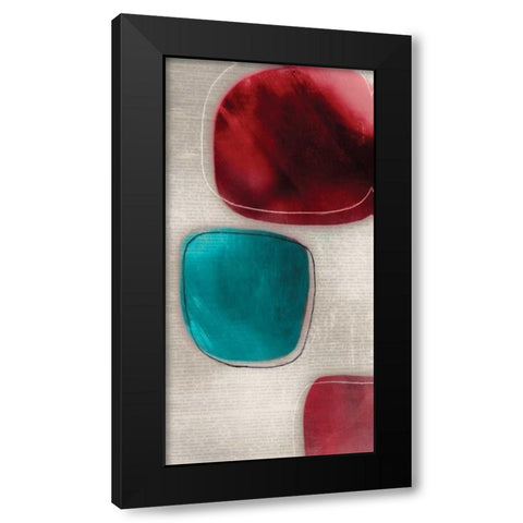 Cherry Shades I Black Modern Wood Framed Art Print by Reeves, Tom