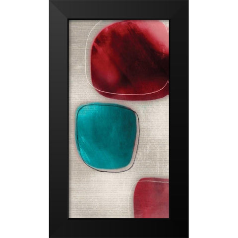 Cherry Shades I Black Modern Wood Framed Art Print by Reeves, Tom