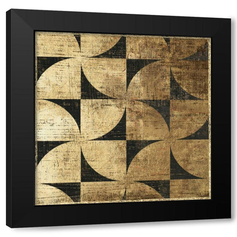 Art Deco V Black Modern Wood Framed Art Print by Reeves, Tom