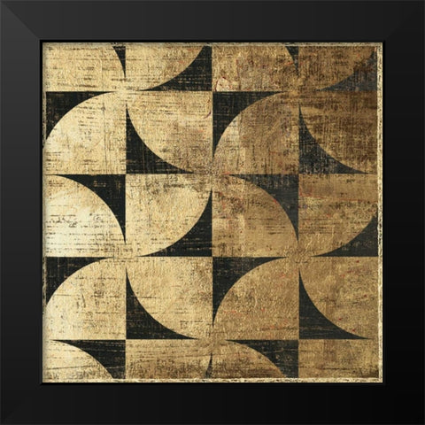 Art Deco V Black Modern Wood Framed Art Print by Reeves, Tom