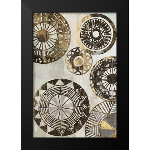 African Rings II Black Modern Wood Framed Art Print by Reeves, Tom