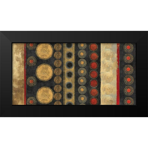 Gold Klimt Black Modern Wood Framed Art Print by Reeves, Tom