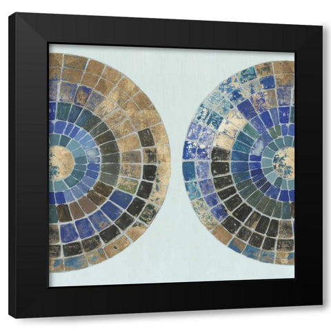 Medallion Black Modern Wood Framed Art Print by Reeves, Tom