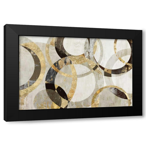 Overlaps Black Modern Wood Framed Art Print with Double Matting by Reeves, Tom