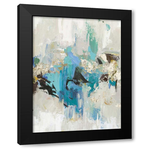 Blue Silver I Black Modern Wood Framed Art Print by Reeves, Tom